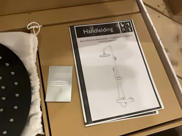 Wiesbaden 304 stainless steel shower douche opbouwset met thermostaatkraan - afbeelding 3 van  5