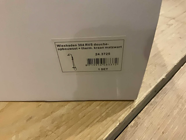 Wiesbaden 304 stainless steel shower douche opbouwset met thermostaatkraan - afbeelding 4 van  5