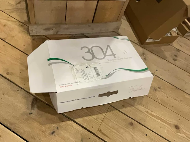 Wiesbaden 304 stainless steel shower douche opbouwset met thermostaatkraan - afbeelding 5 van  5