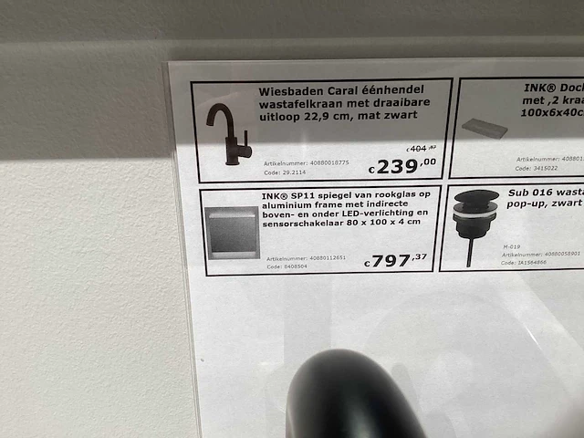 Wiesbaden caral wastafelkraan (2x) - afbeelding 6 van  6