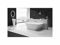 Wiesbaden inge solid surface half vrijstaand bad 180x84x57cm mat wit