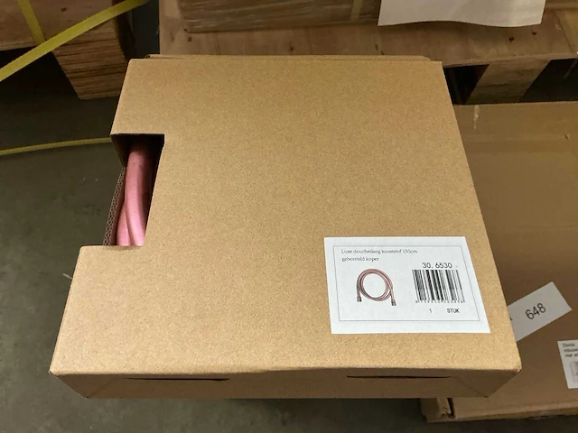 Wiesbaden luxe doucheslang kunststof geborsteld koper 150 cm (20x) - afbeelding 2 van  2