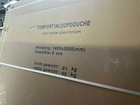 Wiesbaden nano helder chroom glasplaat 120x200cm - afbeelding 2 van  3