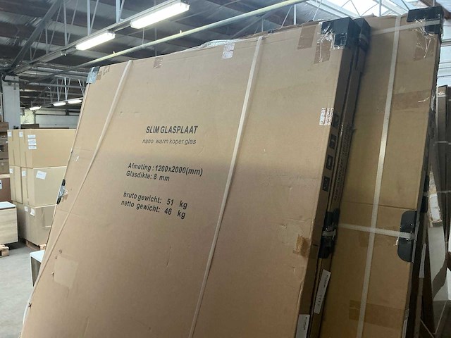 Wiesbaden nano warm koper glasplaat 120x200cm - afbeelding 2 van  3