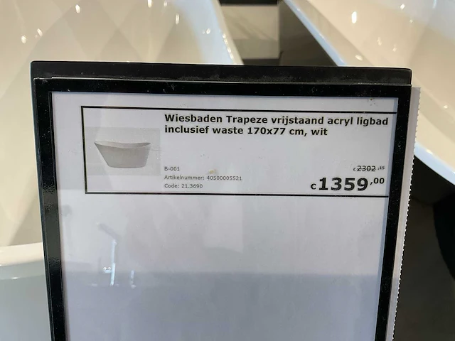 Wiesbaden trapeze vrijstaande bad - afbeelding 7 van  7
