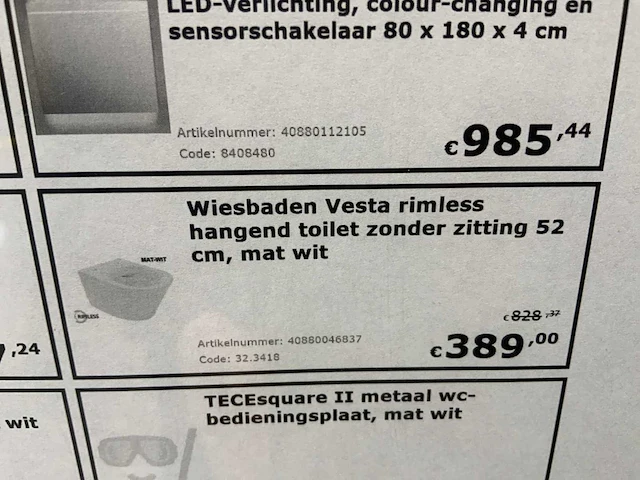 Wiesbaden vesta hangend toilet - afbeelding 5 van  6