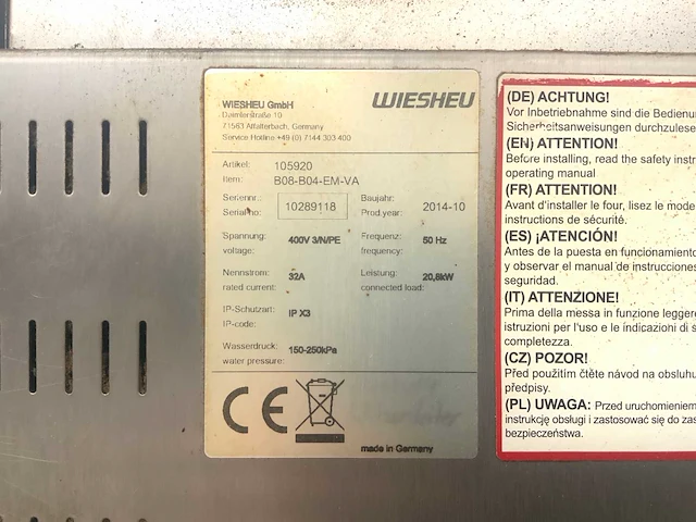 Wiesheu - b08-b04-em-va - dubbele oven - afbeelding 14 van  18