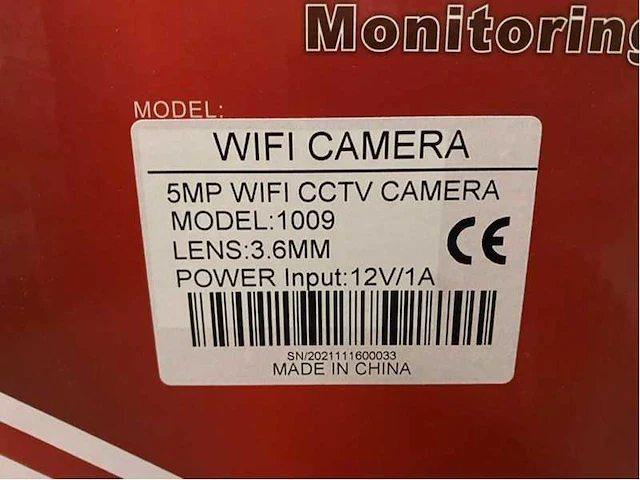 Wifi camera 1009 5mp beveiligingscamerasysteem - afbeelding 3 van  3