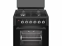 Wiggo wo-e607b gasfornuis v.v. multifunctionele oven - afbeelding 1 van  2