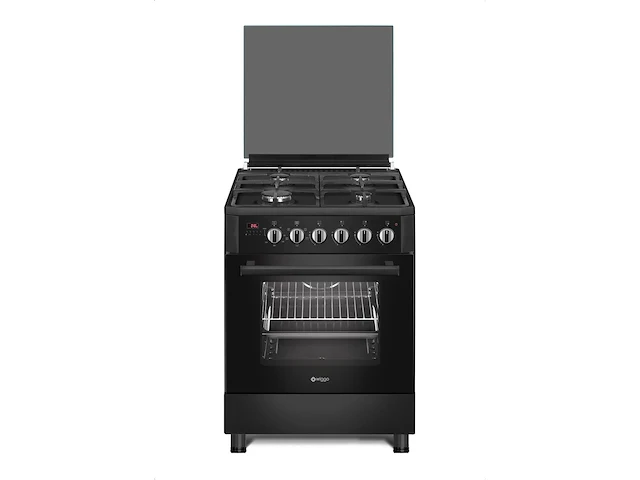 Wiggo wo-e607b gasfornuis v.v. multifunctionele oven - afbeelding 1 van  2