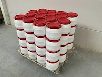 Wijdmondvat - waterkluis 10,4 liter wit met rood deksel - afbeelding 1 van  7