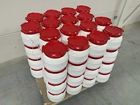 Wijdmondvat - waterkluis 10,4 liter wit met rood deksel - afbeelding 3 van  7