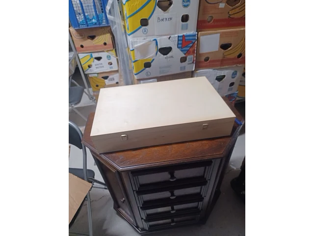 Wijnkist voor 6 flessen 58x36x11cm aantal 3 stuks. - afbeelding 1 van  5
