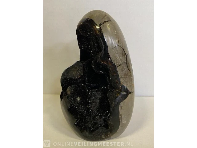Wilde septarie geode geel/bruin - afbeelding 2 van  8