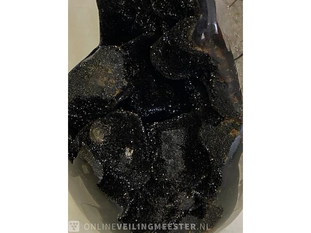 Wilde septarie geode geel/bruin - afbeelding 6 van  8