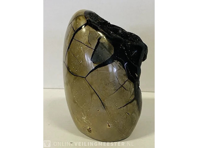Wilde septarie geode geel/bruin - afbeelding 3 van  7