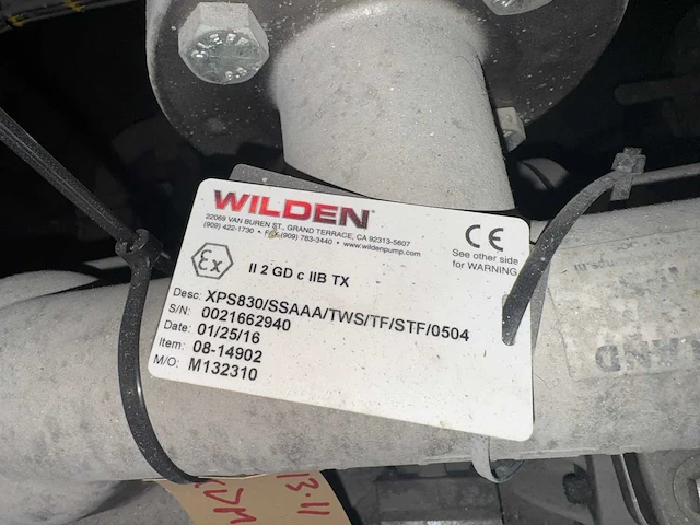 Wilden xps830 pneumatische membraan pomp (4x) - afbeelding 2 van  11