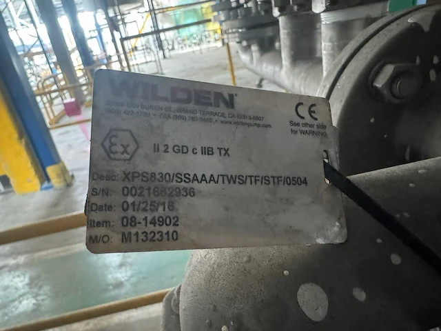 Wilden xps830 pneumatische membraan pomp - afbeelding 9 van  9