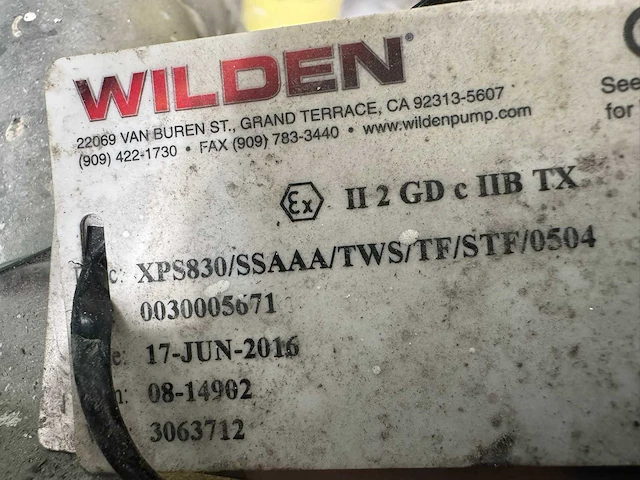 Wilden xps830 pneumatische membraan pomp - afbeelding 2 van  10