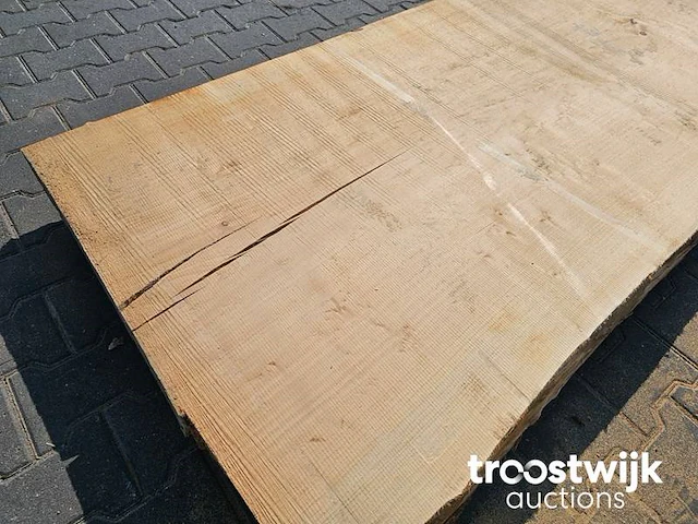 Wilg boomstamblad ovengedroogd 230cm breedte 94-103cm dikte 8cm - afbeelding 6 van  6