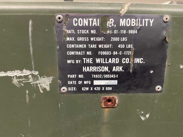 Willard legercontainer - afbeelding 9 van  9