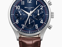 William l 1985 vintage style calendar pack horloge gift set 40 mm met extra horlogeband - afbeelding 1 van  1