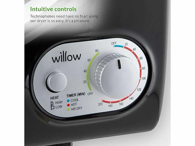 Willow wtd25b luchtafvoerdroger 2,5 kg zwart - afbeelding 3 van  4