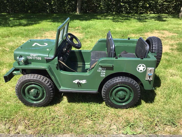 Willys mb jeep elektrische speelgoed auto - afbeelding 2 van  9