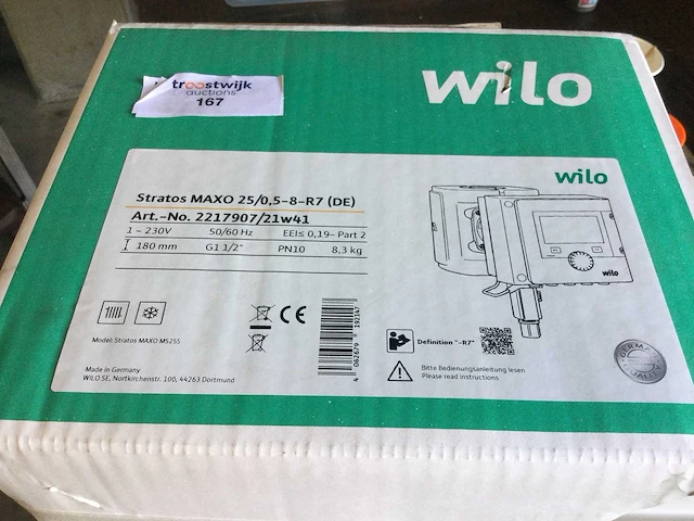 Wilo - maxo r7 25/0.5-8 - circulatiepomp cv - afbeelding 3 van  4