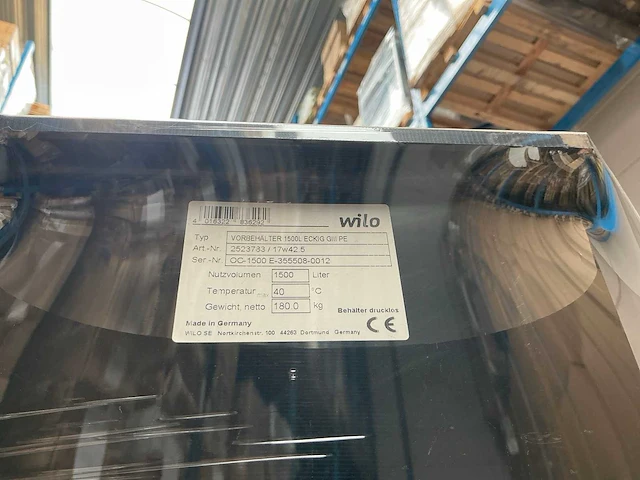 Wilo buffervat (1500 liter) - afbeelding 5 van  5