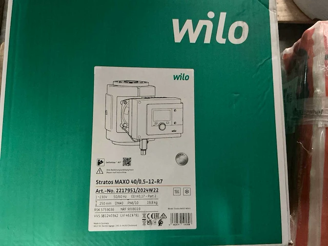 Wilo maxo-z 40/0,5-12r7 circulatiepomp - afbeelding 2 van  3