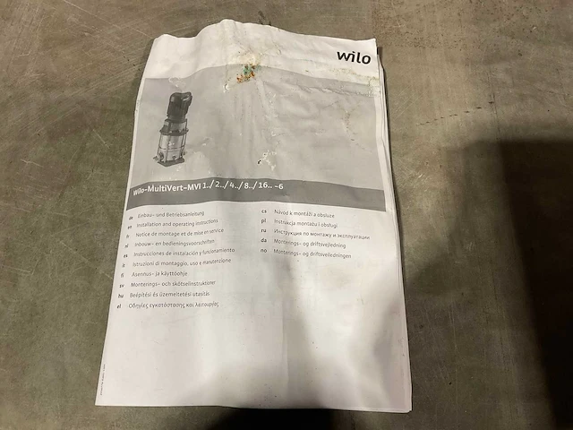 Wilo mv110-1/16/e/3-400-50-2 centrifugaal pompunit (3x) - afbeelding 3 van  3