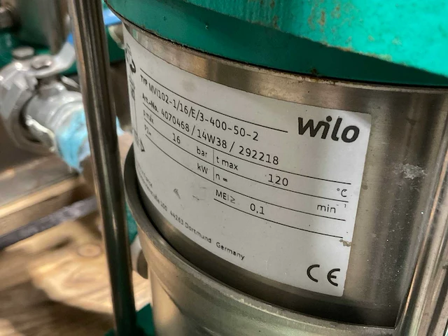 Wilo mvi102-1/16/e/3-400-50-2 inline pompunit - afbeelding 4 van  4