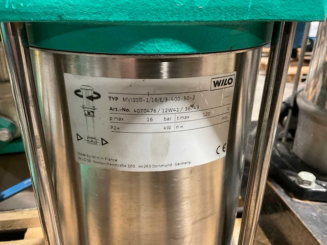 Wilo mvi110-1/16/e/3-400-50-2 centrifugaalpomp - afbeelding 3 van  3