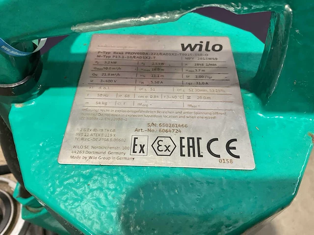 Wilo rexa pro v05da-222/ead1x2-t0025-540-o m-typ p13.1 vuilwaterpomp - afbeelding 3 van  6