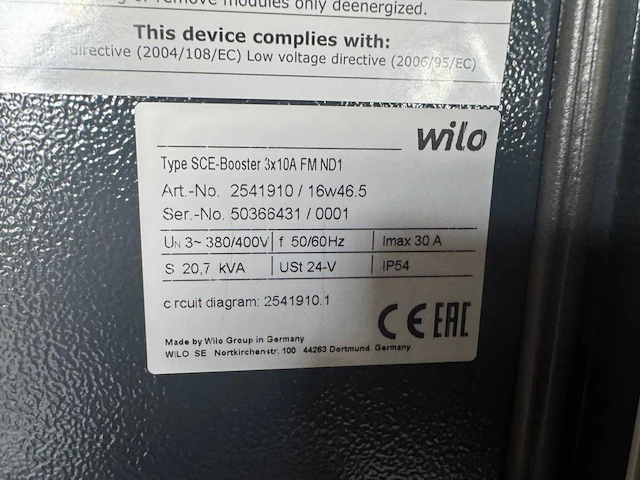 Wilo siboost smart 3 helix ve603 pomp unit - afbeelding 7 van  17