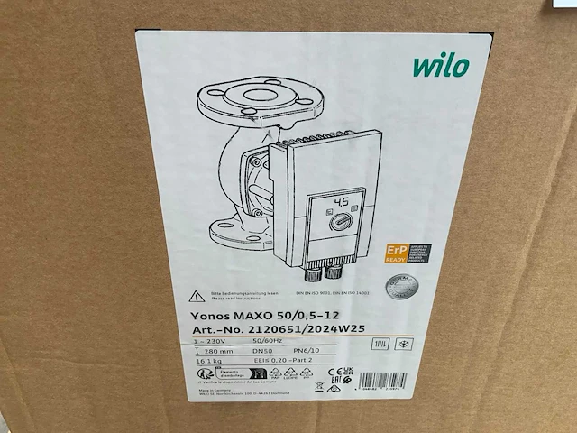 Wilo yonos maxo 50/0.5-12 circulatie pomp - afbeelding 3 van  4