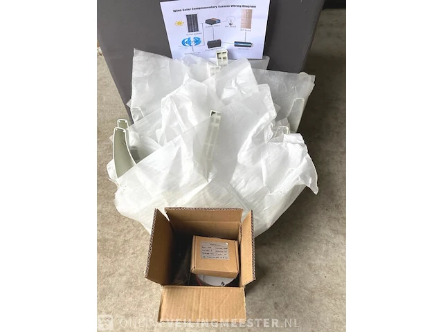 Windgenerator turbine set voor mastbevestiging gear - afbeelding 1 van  9