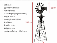 Windmolen hoogte 245 cm, rotor 55 cm stilista - afbeelding 2 van  5