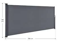 Windscherm/ zijluifel 500x180 cm antraciet - afbeelding 6 van  6