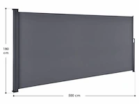 Windscherm/ zijluifel 500x180 cm antraciet - afbeelding 6 van  6