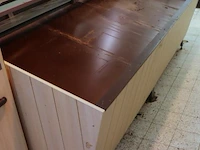 Winkel-display/houten groenten & fruit stand - 320x190x40cm - afbeelding 3 van  4