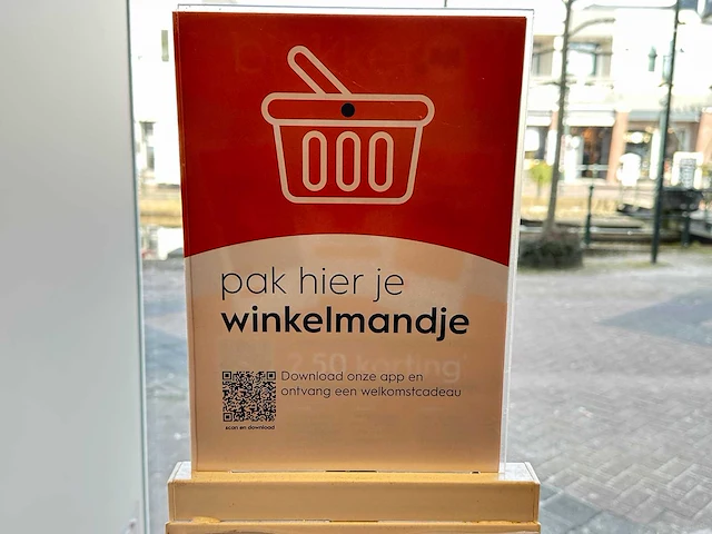 Winkelmand (8x) inclusief metalen standaard - afbeelding 4 van  4