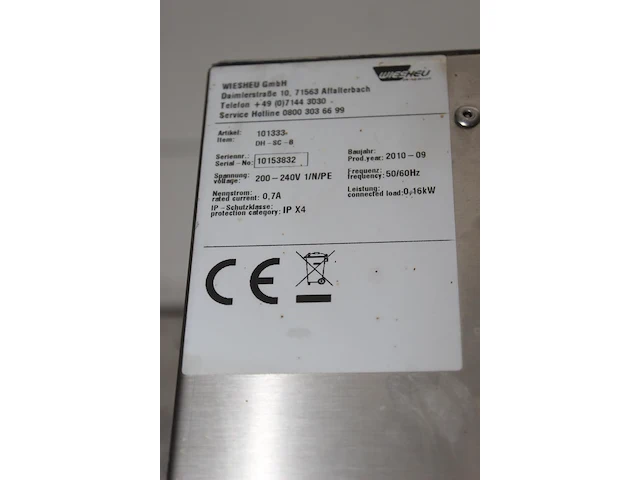 Winkeloven wiesheu type wisheu dh-sc-8. bouwjaar 2010. voorzien van interne afzuiging en rvs onderstel. afm... - afbeelding 6 van  6