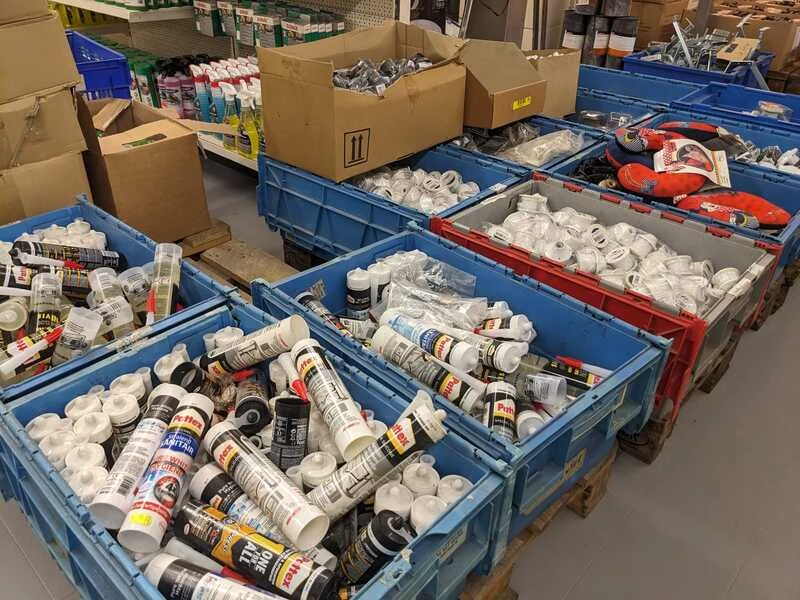 Winkelvoorraden en bouwmarktartikelen
