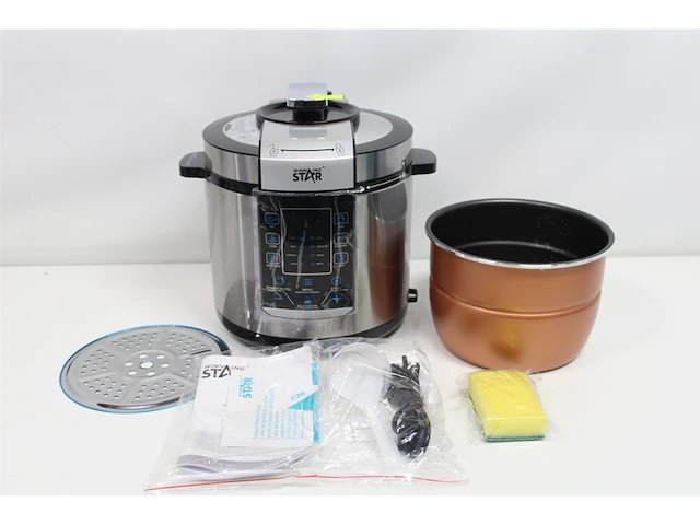 Winning star elektrische multicooker 6 liter zilver - afbeelding 2 van  3