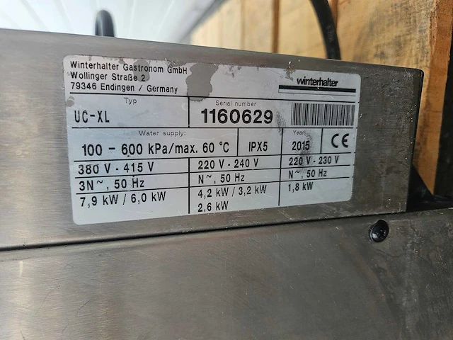 Winterhalter - uc-xl - vaatwasser - afbeelding 5 van  5