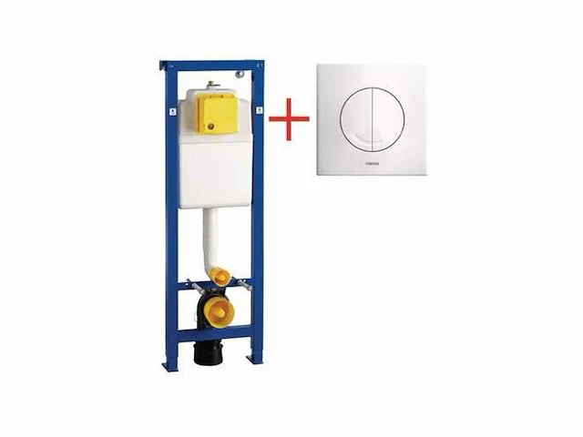 Wisa xs114 8050.452981 toilet inbouwelement met drukplaat - afbeelding 1 van  5