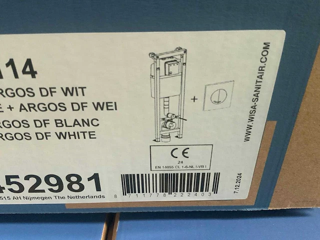 Wisa xs114 8050.452981 toilet inbouwelement met drukplaat - afbeelding 4 van  5