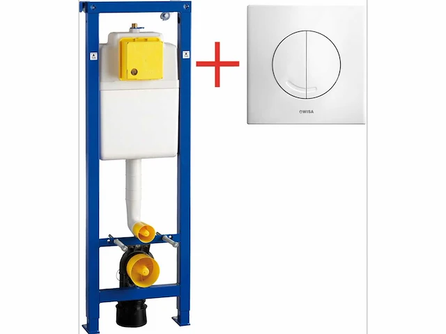 Wisa xs114 toilet inbouwframe + drukplaat (5x) - afbeelding 1 van  6